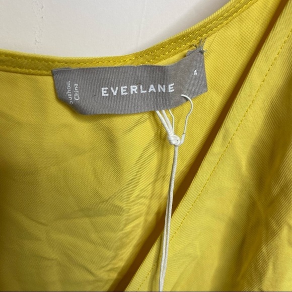 NWT Everlane Size 4 Yellow Japanese GoWeave Tank Wrap Midi Dress $100 - Picture 3 of 8